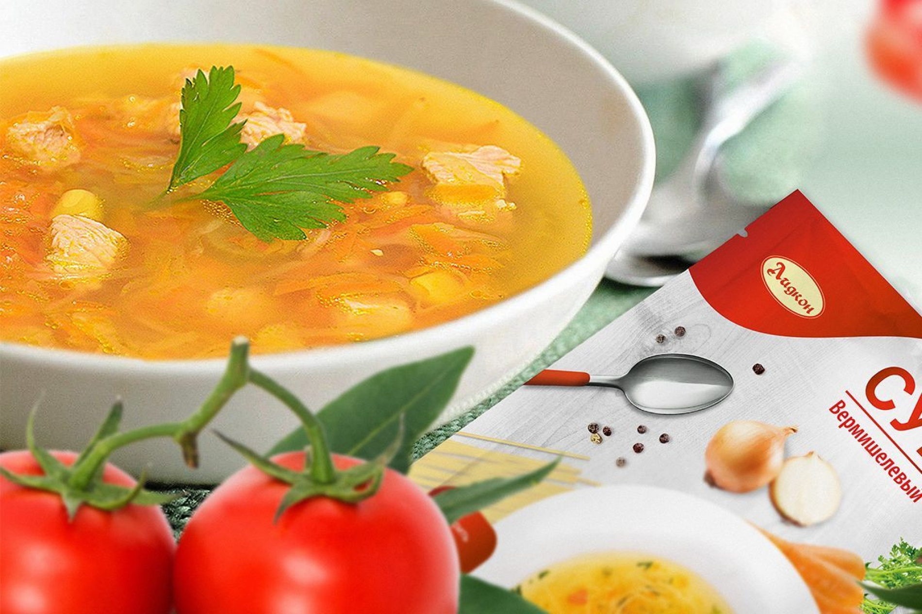 Разработка концепции дизайна упаковки супов "Лидкон"