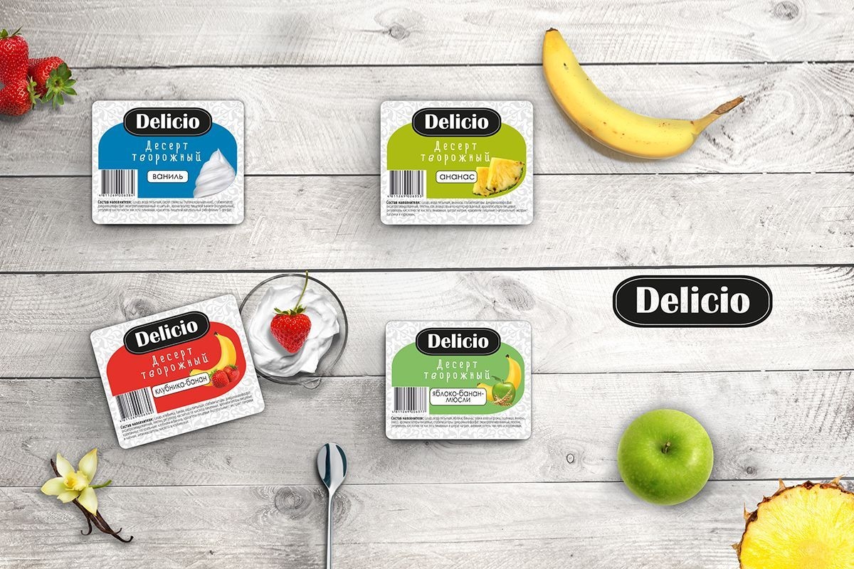 Комплексная разработка ТМ "Delicio", дизайн упаковки