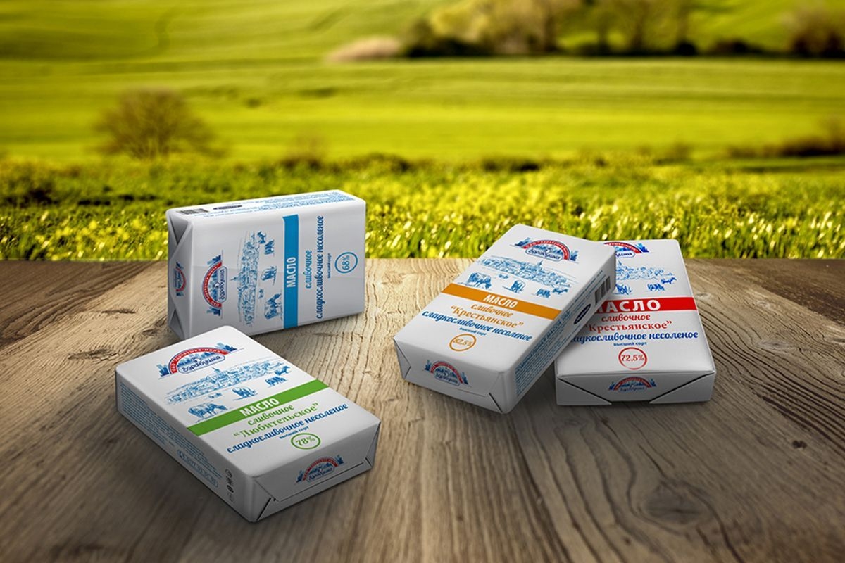 Разработка дизайна упаковки сливочного масла "Здравушка"