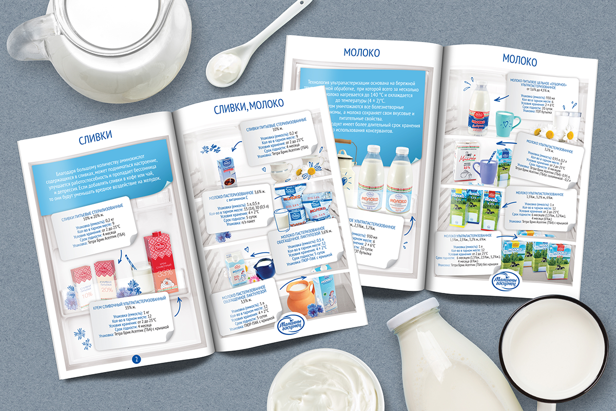 Разработка дизайна каталога "Молочный гостинец"