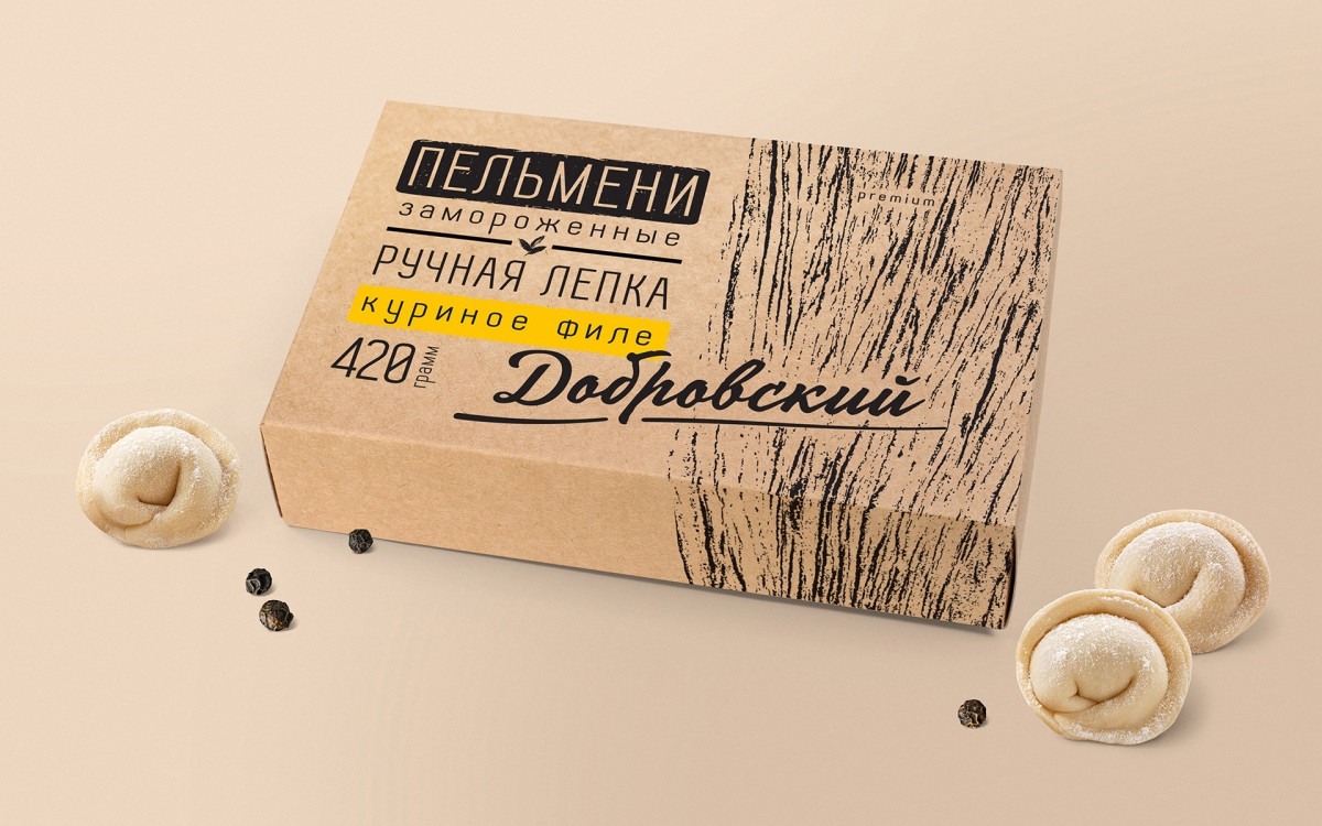Дизайн упаковки пельменей ручной работы