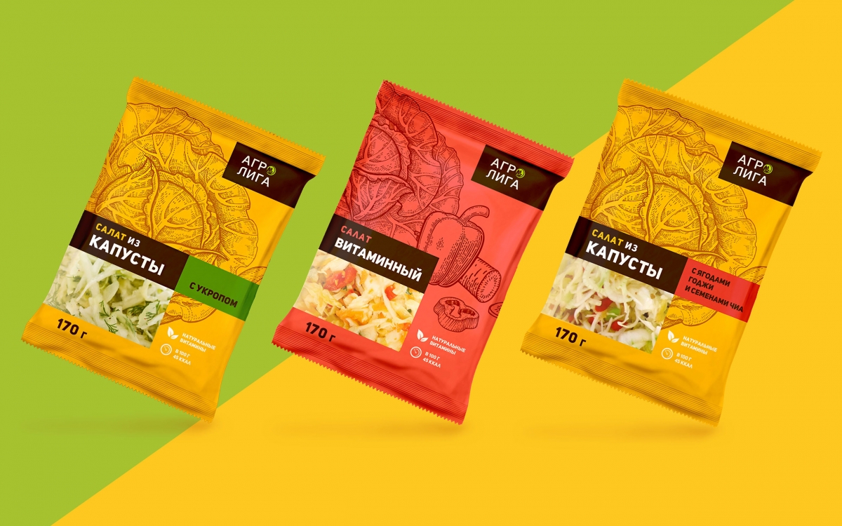 Дизайн упаковки квашений ТМ «АгроЛига»