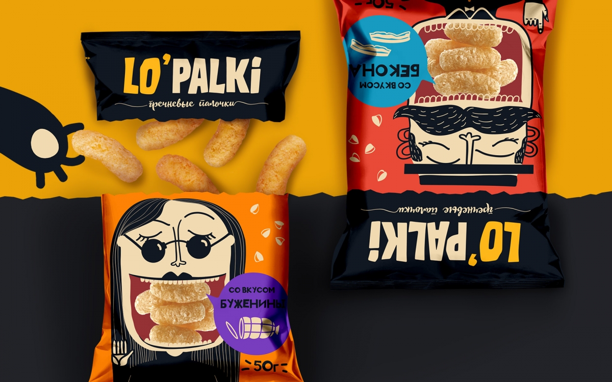 Разработка торговой марки "LO'PALKI" для гречневых снэков