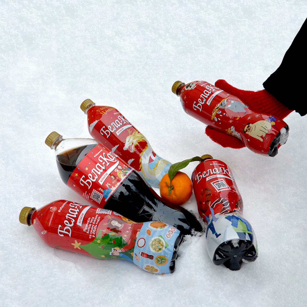 Дизайн новогодней серии напитков