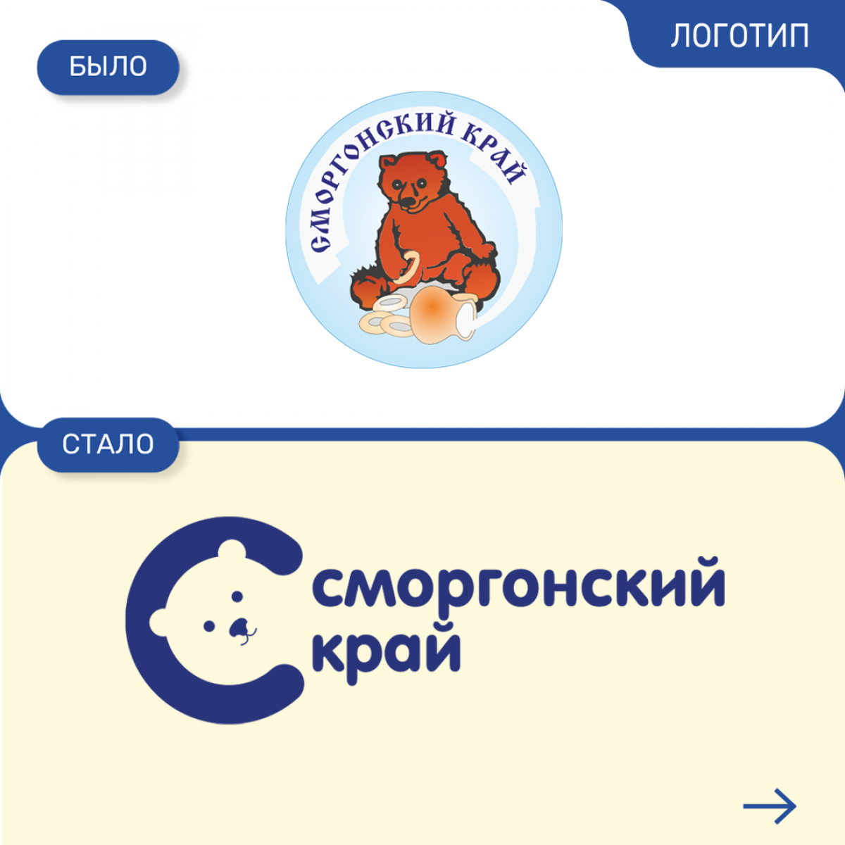 Ребрендинг торговой марки молочной продукции (редизайн логотипа, упаковки)